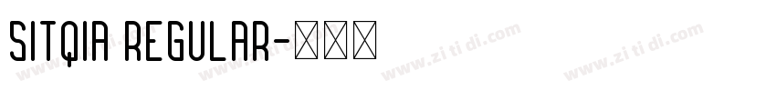Sitqia Regular字体转换
